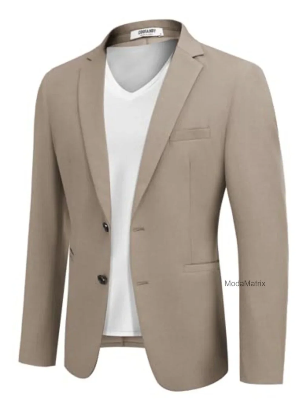 Mens Lightweight Polyester Sport Coat Blazer Two Button Business Casual